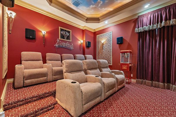 Home Theatre Room, Interior, Recessed Lighting, Theatre Room