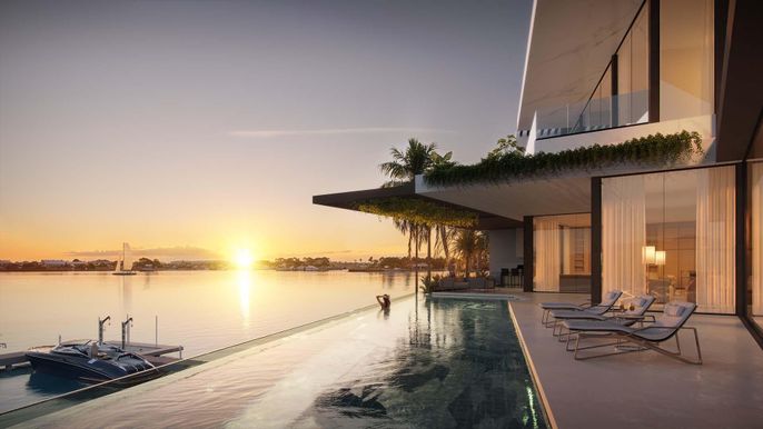 Exterior, Lake, Pool