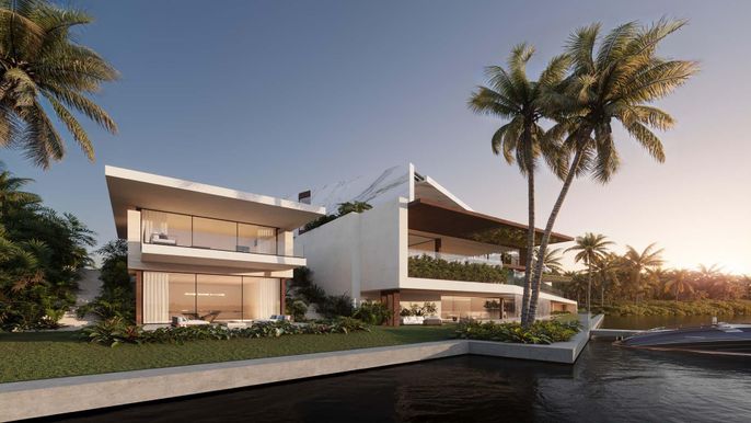 Backyard, Exterior, Facade, Modern