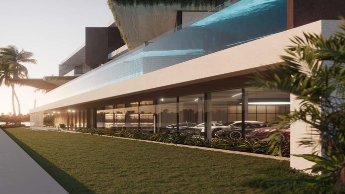 Exterior, Facade, Modern