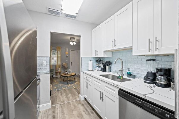 Interior, Kitchen, Wood Texture Flooring