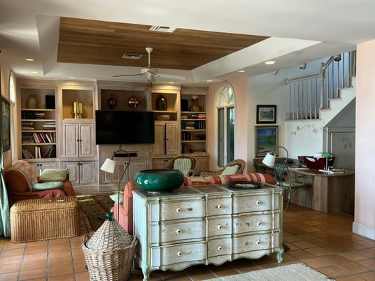 Interior, Living room, Recessed Lighting, Wooden Ceilings