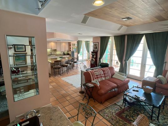 Dining room, Interior, Kitchen, Living room, Recessed Lighting, Wooden Ceilings