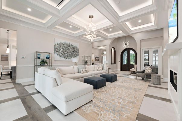 Fireplace, Interior, Living room, Pendant Lights, Recessed Lighting