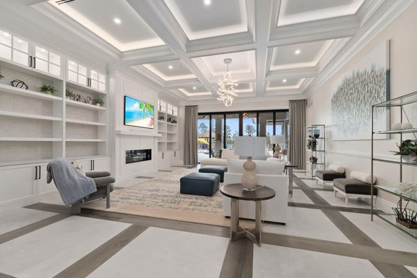 Fireplace, Interior, Living room, Pendant Lights, Recessed Lighting