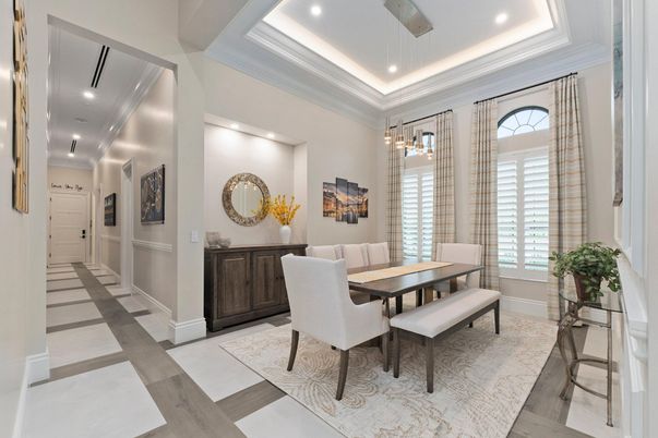 Dining room, Interior, Pendant Lights, Recessed Lighting