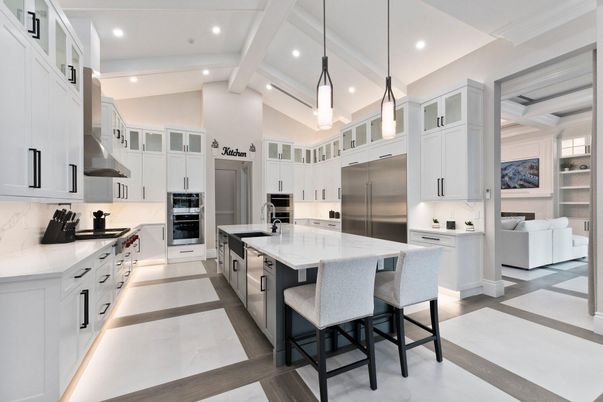 Interior, Kitchen, Pendant Lights, Recessed Lighting, Stainless Steel Appliances