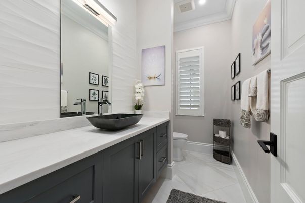 Bathroom, Dual Sink Vanities, Interior, Marble, Recessed Lighting