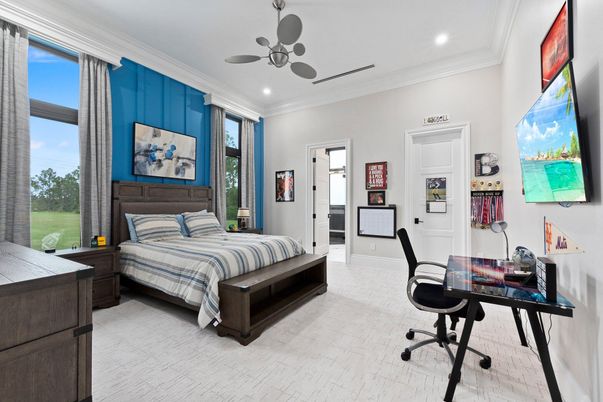 Bedroom, Home Office, Interior, Recessed Lighting