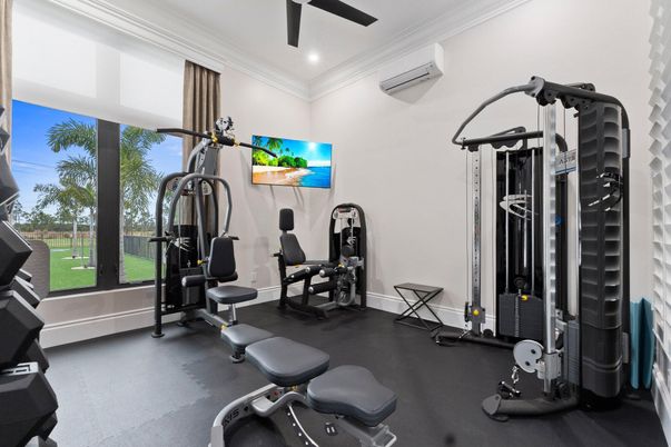Fitness Equipment, Gym, Interior, Recessed Lighting