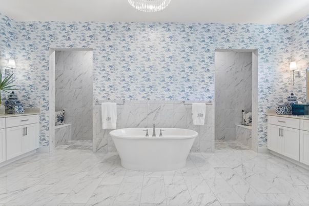 Bathroom, Free Standing Baths, Interior, Marble, Marble Walls