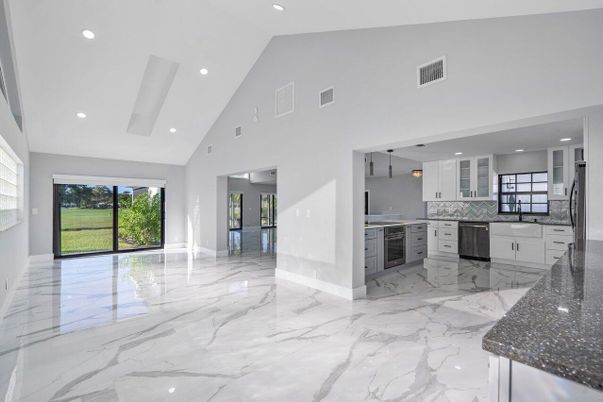 Interior, Kitchen, Marble, Recessed Lighting