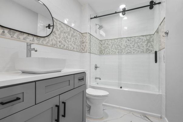Bathroom, Glass Shower, Interior, Marble