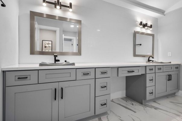 Bathroom, Dual Sink Vanities, Interior, Marble