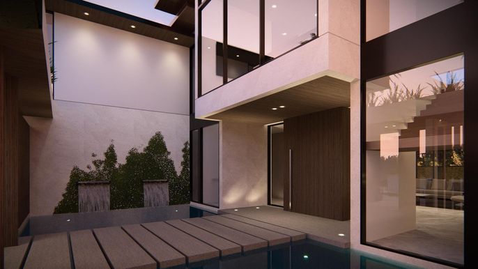 Exterior, Facade, Modern