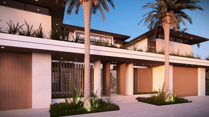 Exterior, Facade, Modern