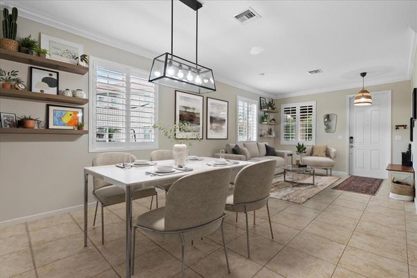 Dining room, Interior, Living room, Pendant Lights