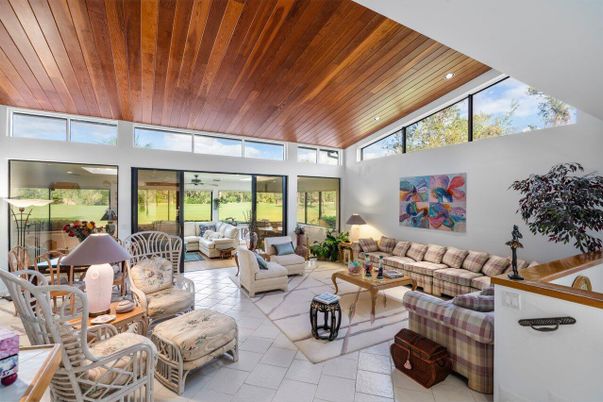 Interior, Living room, Recessed Lighting, Wooden Ceilings