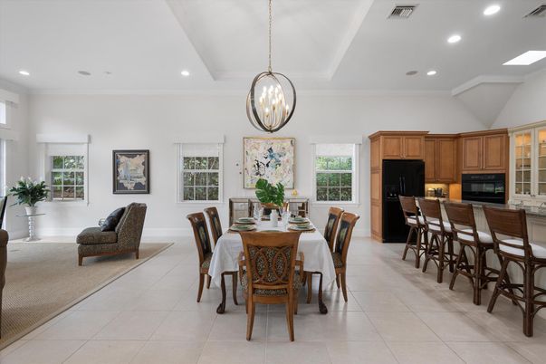 Dining room, Interior, Kitchen, Pendant Lights, Recessed Lighting