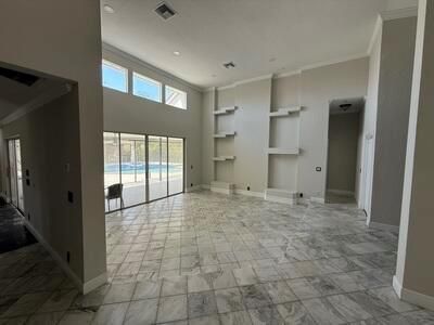 Empty room, Interior, Marble, Recessed Lighting