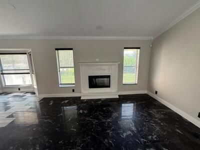 Empty room, Fireplace, Interior, Marble