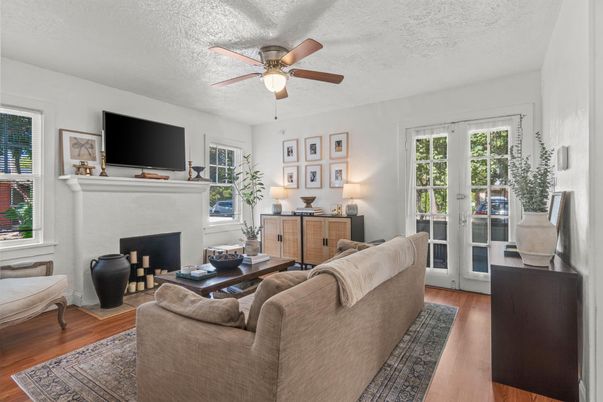 Fireplace, Interior, Living room, Wood Texture Flooring