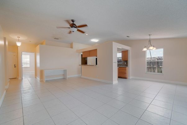 Empty room, Interior, Kitchen, Pendant Lights, Recessed Lighting
