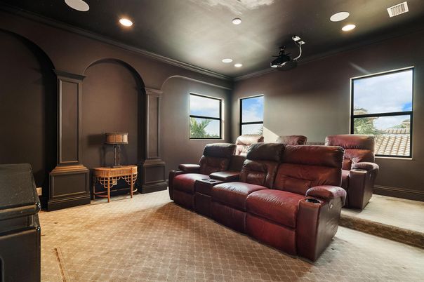 Home Theatre Room, Interior, Projection Screen, Recessed Lighting, Theatre Room