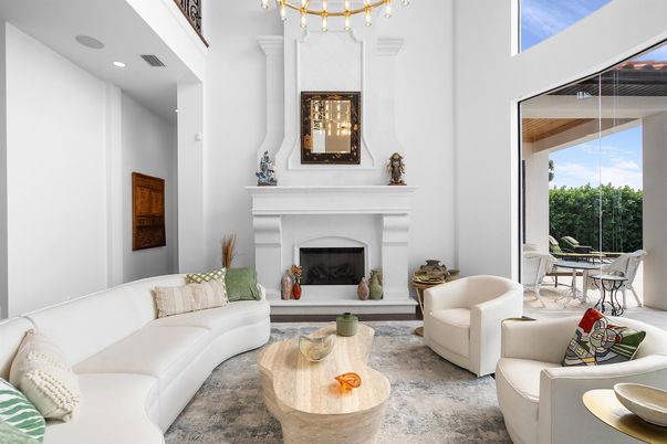 Fireplace, Interior, Living room, Recessed Lighting