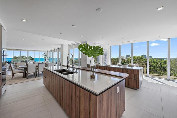 Dining room, Interior, Kitchen, Pendant Lights, Recessed Lighting, Water