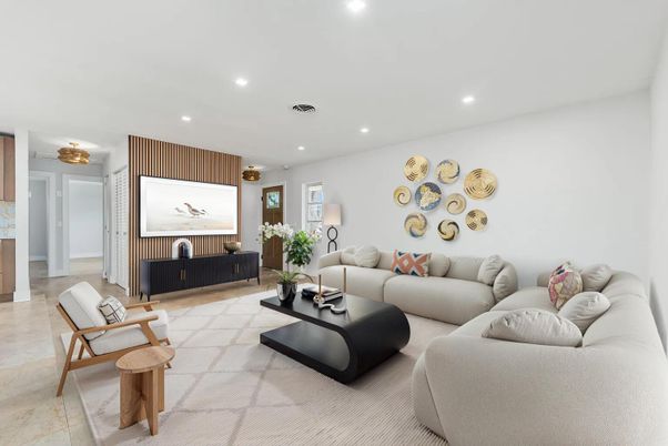 Interior, Living room, Recessed Lighting