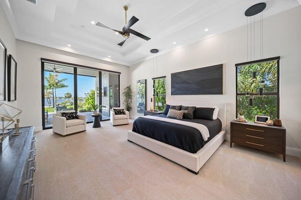 Bedroom, Interior, Pendant Lights, Recessed Lighting