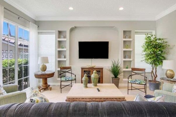 Interior, Living room, Recessed Lighting