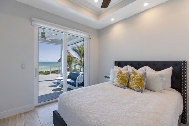 Bedroom, Interior, Recessed Lighting, Water, Wood Texture Flooring