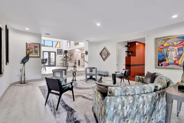 Interior, Living room, Recessed Lighting