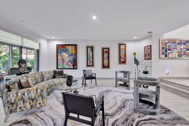 Interior, Living room, Recessed Lighting