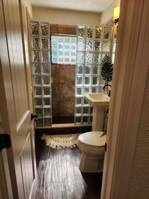 Bathroom, Interior, Wood Texture Flooring