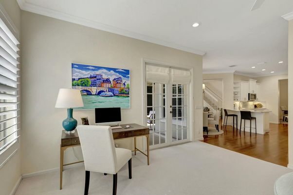 Home Office, Interior, Kitchen, Recessed Lighting, Wood Texture Flooring