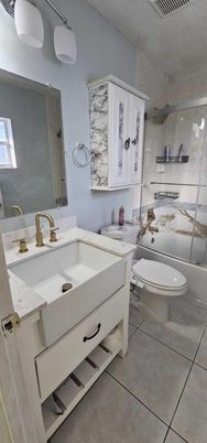 Bathroom, Dual Sink Vanities, Glass Shower, Interior