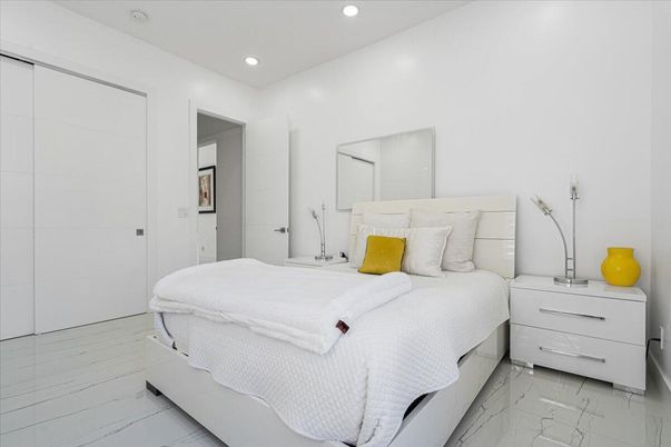 Bedroom, Interior, Marble, Recessed Lighting