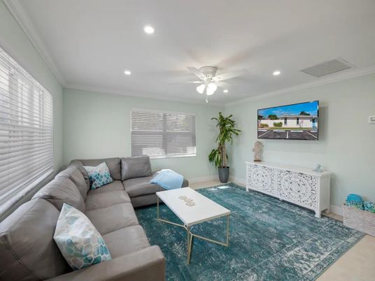 Interior, Living room, Recessed Lighting