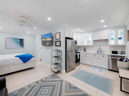 Interior, Kitchen, Recessed Lighting, Stainless Steel Appliances