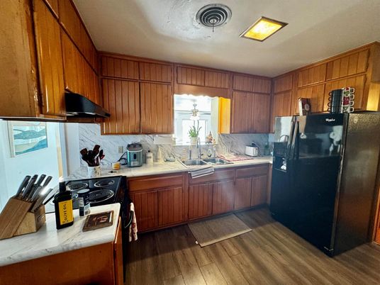 Interior, Kitchen, Wood Texture Flooring