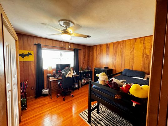 Home Office, Interior, Wood Texture Flooring, Wooden Walls