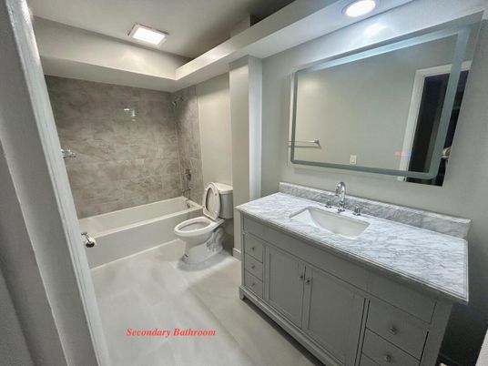 Bathroom, Interior, Recessed Lighting