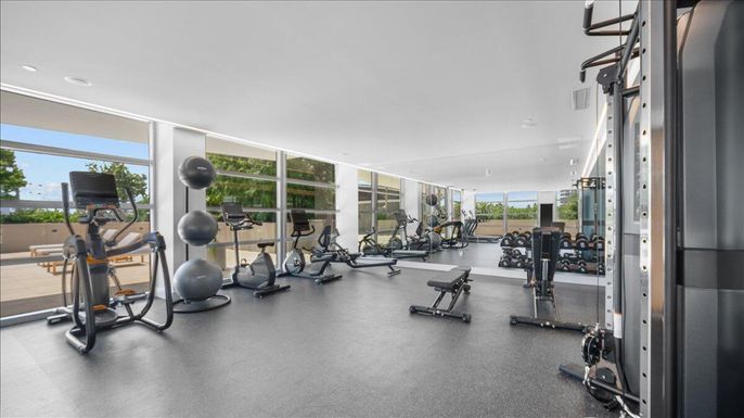 Fitness Equipment, Gym, Interior, Recessed Lighting