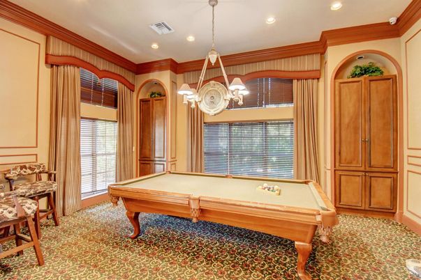 Billiard Table, Game Room, Interior, Pendant Lights, Recessed Lighting