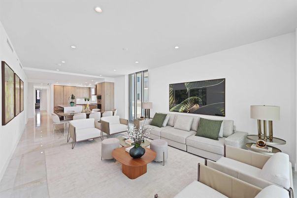 Dining room, Interior, Kitchen, Living room, Recessed Lighting