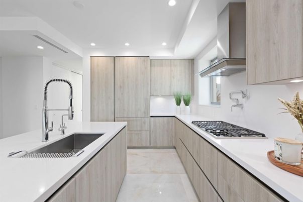 Interior, Kitchen, Marble, Recessed Lighting