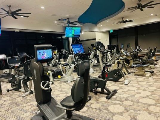 Fitness Equipment, Gym, Interior, Recessed Lighting